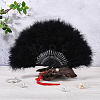 Plastic & Feather Folding Fan AJEW-WH20130-171C-4