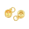 Brass Pave Cubic Zirconia Charms CU-CBA3D67-02G-07-2