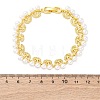 Cherry Brass Micro Pave Clear Cubic Zirconia Link Bracelets for Women BJEW-G740-02G-5