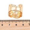 Brass Micro Pave Cubic Zirconia Finger Rings for Women CU-CBAA973-01G-2