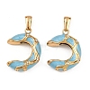 304 Stainless Steel Rhinestone Pendants STAS-P438-01G-01-1