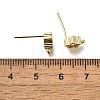 Brass with Cubic Zirconia Stud Earrings Finding KK-Q048-17G-3