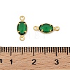 Brass K9 Glass Connector Charms KK-K295-01G-05-3