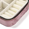 Square Velvet Jewelry Storage Zipper Boxes CON-P021-01B-3