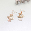 Filigree Butterfly 304 Stainless Steel Dangle Earrings WG3B680-01-1