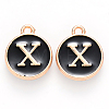 Golden Plated Alloy Charms LS-ENAM-S118-02X-1