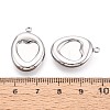 304 Stainless Steel Pendant Cabochon Settings STAS-T075-24P-3