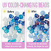 50Pcs 5 Colors Resin UV Reactive Beads RESI-TA0005-70-5