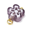 Handmade Millefiori Glass Charms PALLOY-JF04572-01-5