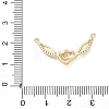 Brass Micro Pave Clear Cubic Zirconia Connector Charms CU-CBAFF5B-26G-3