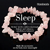 Natural Rose Quartz Chip Beaded Stretch Bracelets JI5766-17-1