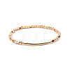 Gold-tone Miyuki Elastic Crystal Beaded Bracelet with Acrylic Tube Beads ST1039680-1