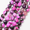 Natural Fire Crackle Agate Bead Strands G-K166-06F-10mm-01-1