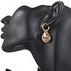 Abalone Shell Pendant Necklace & Hoop Earrings with Shell Pearl & Natural Freshwater Pearls SJEW-JS01379-03-4