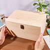 Pine Wood Flip Top Storage Boxes CON-WH0095-231-3