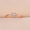 Brass Micro Pave Cubic Zirconia Finger Rings for Women FS-WG4BC3F-13-4