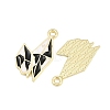 Alloy with Black Enamel Pendants AL-CBA2919-02G-03-2