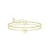 2Pcs 2 Styles Brass Beaded Bracelets & Satellite Chains Bracelets for Women FS-WG4A116-16-1