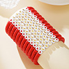 12Pcs Valentine's Day Polymer Clay & Acrylic Beaded Stretch Bracelets Set for Women FS-WG6B295-02-1