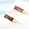 Brass with Natural Amethyst Cuff Open Rings for Women GG-CBA0B5A-04G-08-1