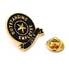 Golden Tone Alloy Outstanding Employee of The Month Enamel Pins JEWB-K021-07G-07-3
