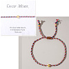 Mother's Day Adjustable Brass Bead Braided Bead Bracelets YE2550-20-1