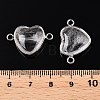 Natural & Synthetic Mixed Stone Love Heart Pendants G-T138-205M-P-5