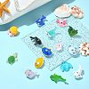 36Pcs 18 Styles Ocean Theme Resin Pendants RESI-SZ0003-22-4