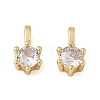 Brass Pave Clear Cubic Zirconia Charms CU-CBA9FFD-11G-06-1