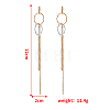 Ring Shape Iron Tassel Stud Earrings LI8396-2-6