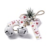 Christmas Theme Cloth Bowknot Pendant Decorations HJEW-Q002-01A-2