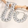 Electroplated CCB Curb Chain Necklace & Bracelets Set SJEW-G084-01P-2