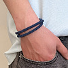 Braided PU Leather Cord Bracelets for Men Women FS-WG46779-01-1