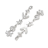 Brass Micro Pave Clear Cubic Zirconia Big Pendants CU-E004-01P-2