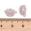 SHEGRACE Flower Brass Micro Pave Cubic Zirconia Spacer Bars XGRQ5K967-826P-3