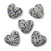 Sparkling Acrylic Heart Beads with Rhinestone Embellishment LS-OACR-NH0001-02B-04-1