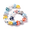 Handmade Porcelain Beads Strands PORC-K003-02-3