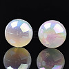 Rainbow Iridescent Plating Acrylic Beads PACR-S221-008B-02-3