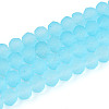 Baking Paint Frosted Glass Beads Strands FGLA-N003-6mm-02-1