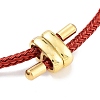 Braided Steel Wire Bracelets Making BJEW-H610-02G-02-2