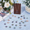60Pcs Wire Wrapped Electroplate Glass Pendants PALLOY-FH0008-76B-5