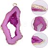 SUPERFINDINGS 5 Colors Druzy Resin Pendants RESI-FH0001-24-4