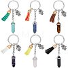  Synthetic & Natural Gemstone Bullet Keychain KEYC-NB0001-43-1