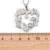 304 Stainless Steel Pendant Cable Chain Necklaces for Men Women NJEW-K308-03F-P-5