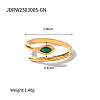 304 Stainless Steel with Cubic Zirconia Cuff Rings FS-WGA1504-10-1