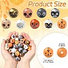 90Pcs 9 Styles Schima Wood European Beads WOOD-CJ0002-77-2