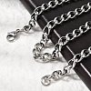 Tarnish Resistant 304 Stainless Steel Twisted Chain Curb Chain Necklaces NJEW-V0323-07-1