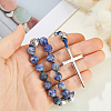 Alloy Natural Blue Spot Jasper Beads Pendant Decorations HJEW-HS00103-3