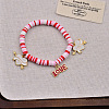 Valentine's Day Zinc Alloy Enamel Charm Bracelets FS-WG4D636-08-1