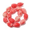 Synthetic Coral Dyed Carved Beads Strands SH-CBAE713-01B-2